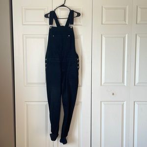 Fashion nova mens black denim overalls size 34